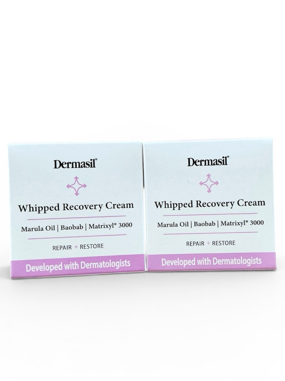 🆕 Dermasil Whipped Recovery Cream w Marula Oil, Baobob, Matrixyl 3000 - 2 Jars